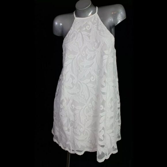 SHOW ME YOUR MUMU WHITE LACE GOMEZ MINI DRESS NWT SIZE SMALL - Picture 2 of 11
